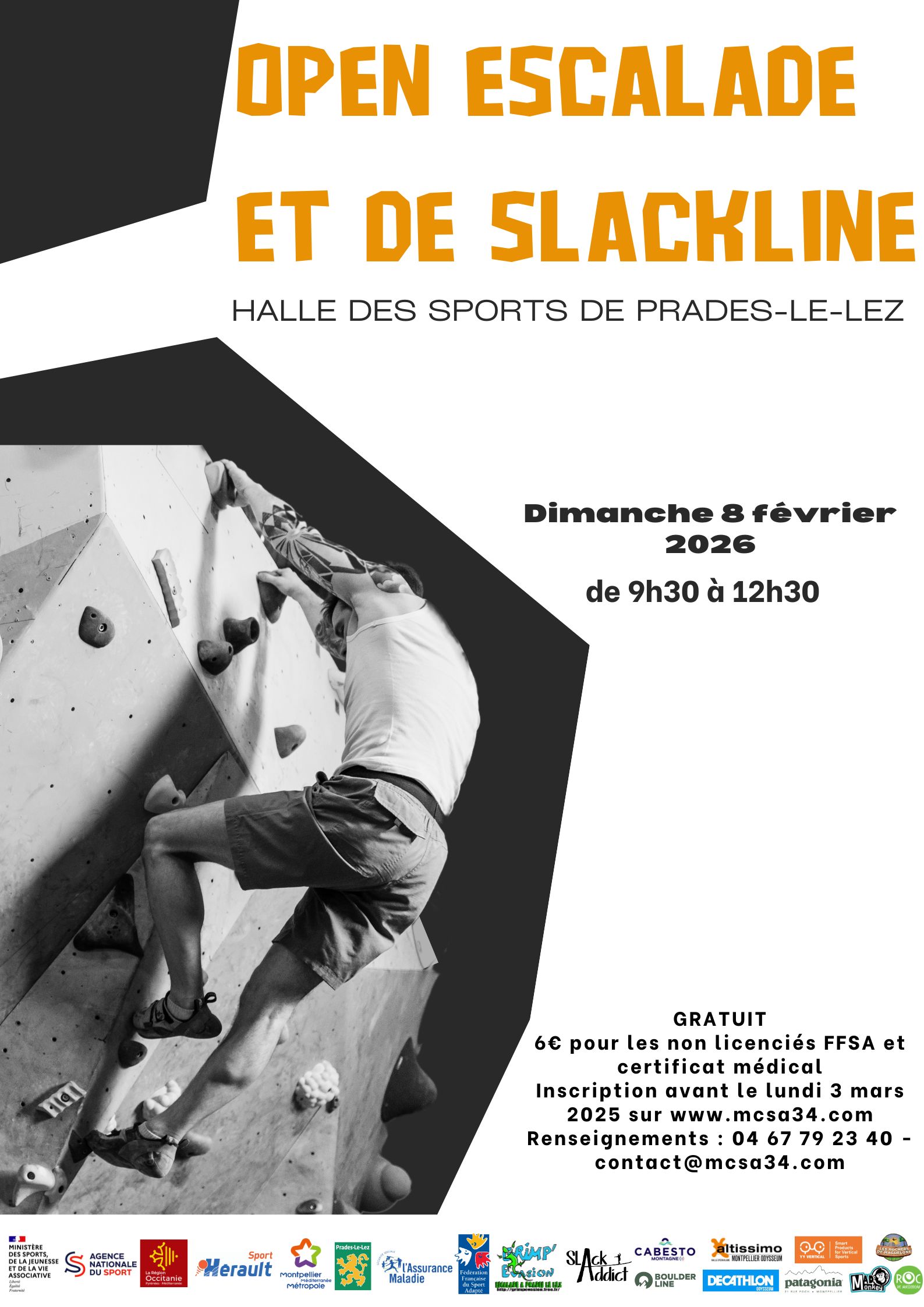 Open descalade et de slackline